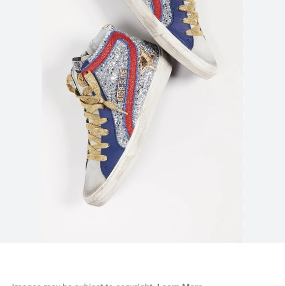 Golden Goose Ggdb Slide Silver Glitter Multicolor - Picture 11 of 11